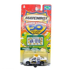 Matchbox Across America 50th Virginia Police Chevrolet Chevy Impala Diecast 1/66